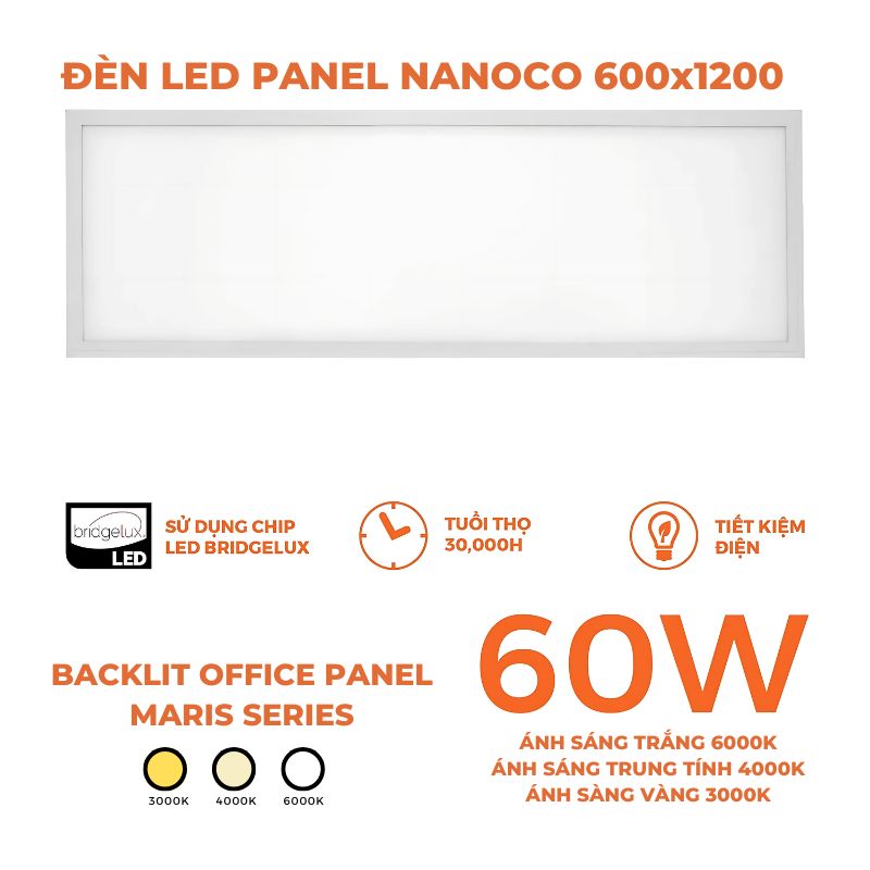 Đèn LED Panel Nanoco 600x1200 - 60W